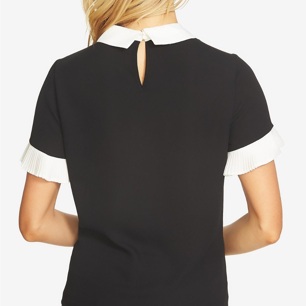 CeCe Colorblocked Collared Blouse - Picture 5 of 11